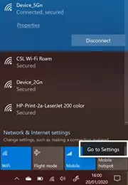 Step 2: Select “Go to Setting”