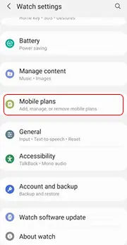 Tap “Mobile plans”